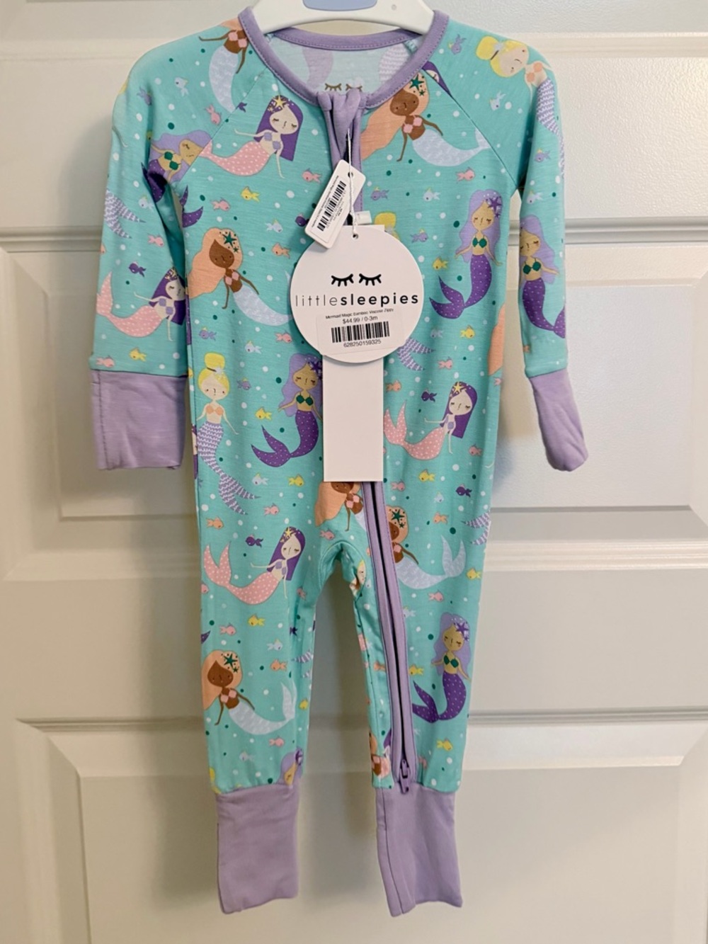 Little Sleepies 0-3M' Mermaid Magic Zippy NWT